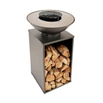 Braséro de cuisson Onyx 60 Grille + Réserve Bois + Housse - REDFIRE