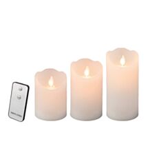3 bougies oscillantes LED avec télécommande