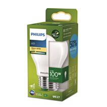 Ampoule LED Ultra Efficient 100W Standard E27 Blanc Chaud Dépolie Non-Dimmable Verre - PHILIPS