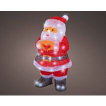 Père Noël lumineux LED acrylique H.41,5cm - LUMINEO