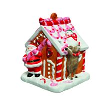Figurine maison gourmande + Père Noël 15x18cm - DECORIS