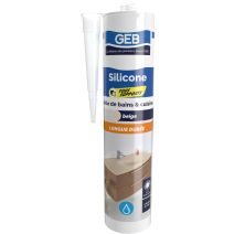 Mastic Silicone Cuisine&Bain Tous Supports Beige Sable 280ml - GEB