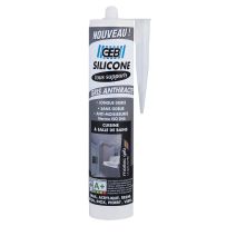 Mastic Silicone Cuisine&Bain Tous Supports Gris Anthracite 280ml - GEB 