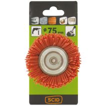 Brosse conique circulaire nylon rouge Ø 75 mm - SCID