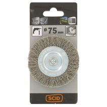 Brosse circulaire fils inox ondulés Ø 50 mm - SCID