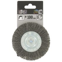 Brosse circulaire fils inox ondulés Ø 100 mm - SCID
