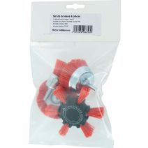 Assortiment 4 brosses nylon rouge - SCID