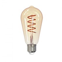 Lot de 2 ampoules LED ST64 E27 ambrée