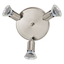 Plafonnier Mini LED 3Lum GU10 3W Nickel Mat EGLO