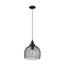 Suspension Straiton en acier noir ø 280 mm E27 1 x 60W - EGLO