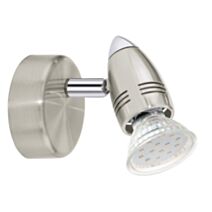 Spot Magnum en acier satin nickel chrome GU10-LED incl. 1 x 3W 3000K - EGLO