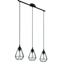 Suspension Tarbes noir ø 17.5 cm E27 3 x 60W - EGLO