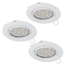 Spots orientables (x3) PENETO LED/5W rond blanc