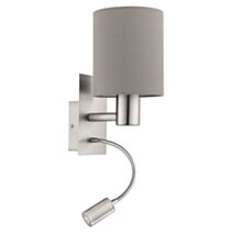 Applique murale Pasteri taupe (1) E27 1 x 40W (2) LED incl. 3000k 1 x 3.5W- EGLO