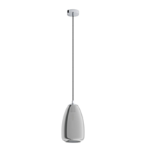 Suspension Alobrase Ø20 x H110 cm E27 verre gris fumé - EGLO