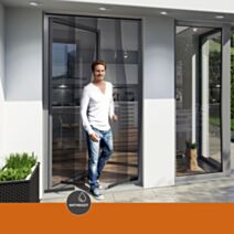 Rideau de porte Moustiquaire L1,20xH2,50m Gris - WINDHAGER