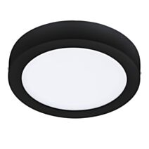 Plafonnier LED Fueva-Z métal noir Ø21cm 16,5W