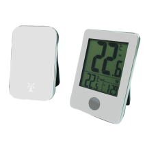 Thermomètre avec capteur extérieur sans fil blanc - OTIO