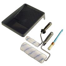 Lot peinture rouleau 180mm + 110mm, brosse ronde 18mm