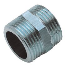Mamelon laiton double mâle 20/27 nickelé 