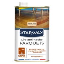 Cire Starlon Anti-Tache pour Parquet Ciré Incolore 1L - STARWAX