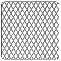 Tôle métal déployé acier brut Mailles 6 mm, 100 x 50 cm
