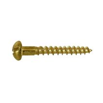 38 Vis bois tête ronde fendue laiton 2x10 - INVENTIV