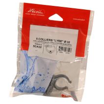SACHET DE 5 COLLIERS LYRE + ATTACHE D32MM 5CA32
