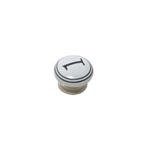 Bouton meuble Chiffre 1 Céramique Noir ø39mm h22mm - B BEAUTY