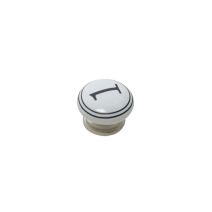 Bouton meuble Chiffre 1 Céramique Noir ø39mm h22mm - B BEAUTY