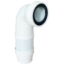 Pipe coudée extensible souple PVC blanche Diam.100 - FITT