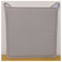 Galette de chaise plate Jaya gris clair 38x38cm - INVENTIV