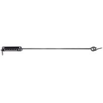 Crochet crémaillère + platine d'arrêt ajustable Ø8mm 60cm noir - ALBERTS