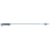 Crochet crémaillère + platine d'arrêt ajustable Ø8mm 60cm - ALBERTS