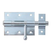 Verrou de box bouton + gâche attachée Ø11,5mm 6,3x11,6cm - ALBERTS