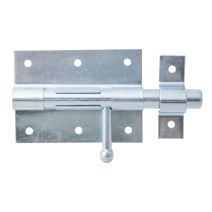Verrou de box bouton + gâche attachée Ø13,5mm 6,7x13cm - ALBERTS
