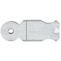 Patte à scellement arrondie Ø5,5mm 3x8x0,25cm - ALBERTS