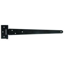 Penture anglaise + trous de vis fraisés Ø6mm 4,6x39,7cm noir - ALBERTS