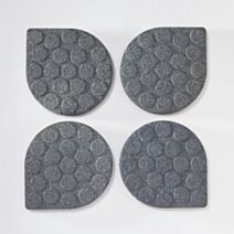 4 Patins Anti-vibration Gris