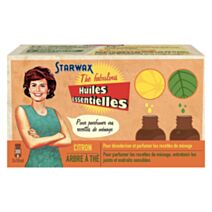 2 Huiles Essentielles Citron et Arbre à Thé 2x10ml - STARWAX THE FABULOUS