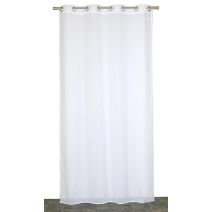 Voilage œillets étamine aspect lin blanc 140x240cm - DYLREV