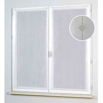 Vitrage droit Comète 65x130cm blanc 011 - ROCLE