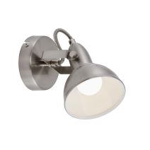 Spot rotatif métal / satin-blanc 156x100mm