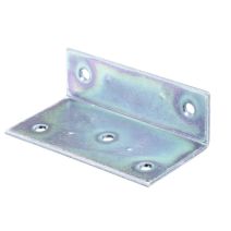 Équerre large côtés inégaux 75x25x2mm Ø4,8mm 5 trous - ALBERTS