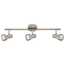 Plafonnier led "sub" 3 spots métal / nickel mat 