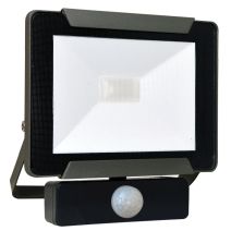 Projecteur extérieur LED 20W Premium noir avec détecteur - TIBELEC