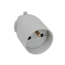 Fiche Femelle à Coiffe 2P+T 16A Sortie Droite Gris - DEBFLEX