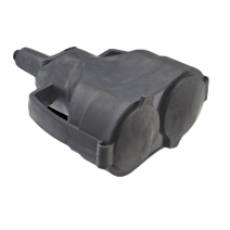 Double Fiche Femelle à Coiffe avec Volet 2P+T 16A Sortie Droite Noir - DEBFLEX