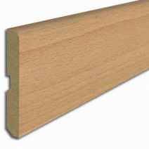 Plinthe mdf revêtu hêtre . Section : 8 x 70 mm Longueur : 220 cm