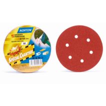 15 disques auto-agripants pour ponceuse Ø150mm Grain 80 - NORTON
